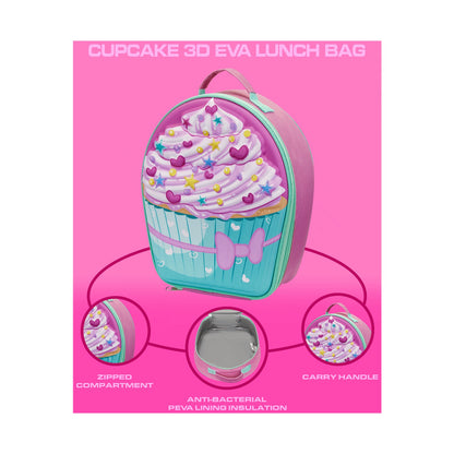 Quest Cupcake 3D EVA Lunch Bag - Pink