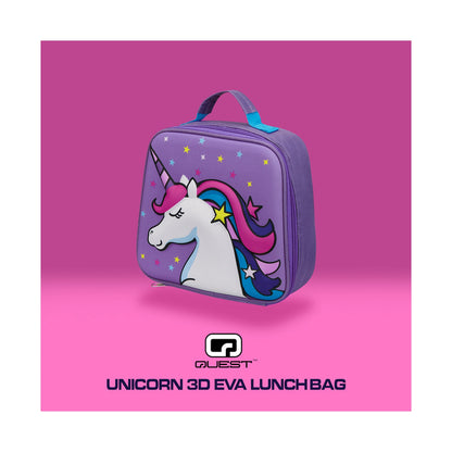 Quest Unicorn 3D EVA Lunch Bag Purple