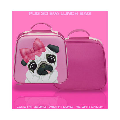 Quest Pug 3D EVA Lunch Bag - Pink