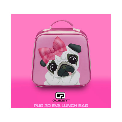 Quest Pug 3D EVA Lunch Bag - Pink