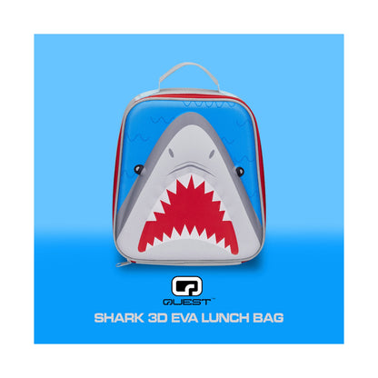 Quest Shark 3D EVA Lunch Bag - Grey