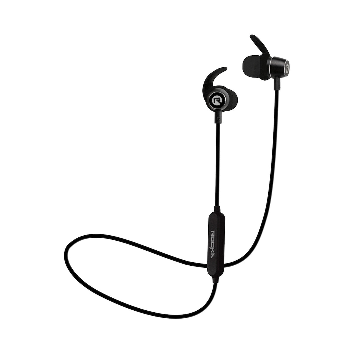 Rocka Luxe Plus Bluetooth Earphones with Micro SD Card Slot - Black