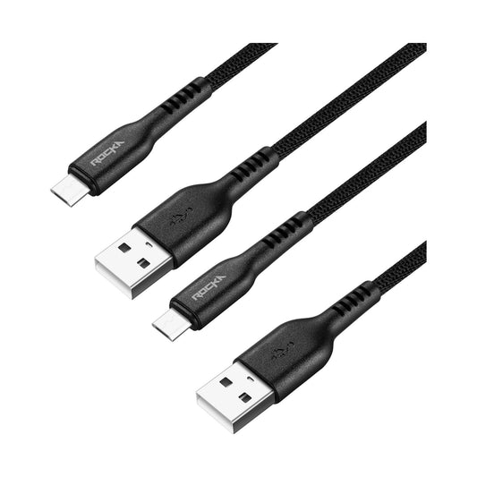 Rocka Quadro Series Micro USB 4 Cable Pack - Black