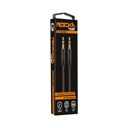 Rocka Flash Series Aux Cable 1.2m - Black