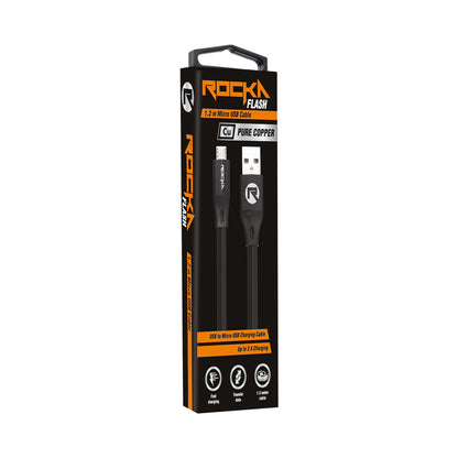 Rocka Flash Series Micro USB Cable 1.2m - Black
