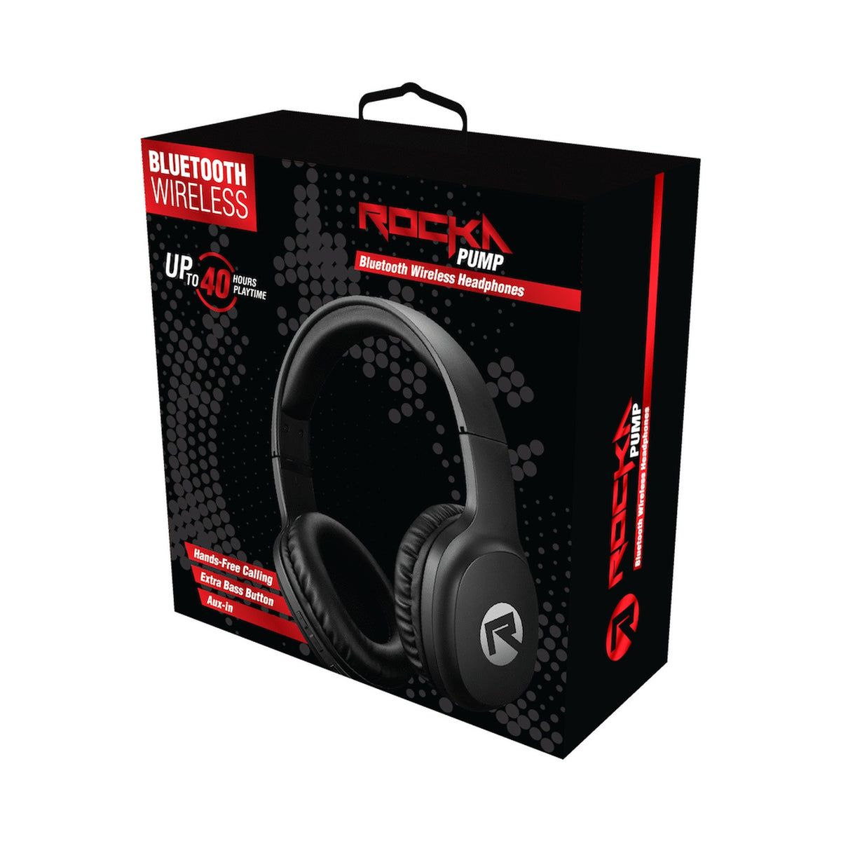 Rocka Pump Series Bluetooth Headphones - Black
