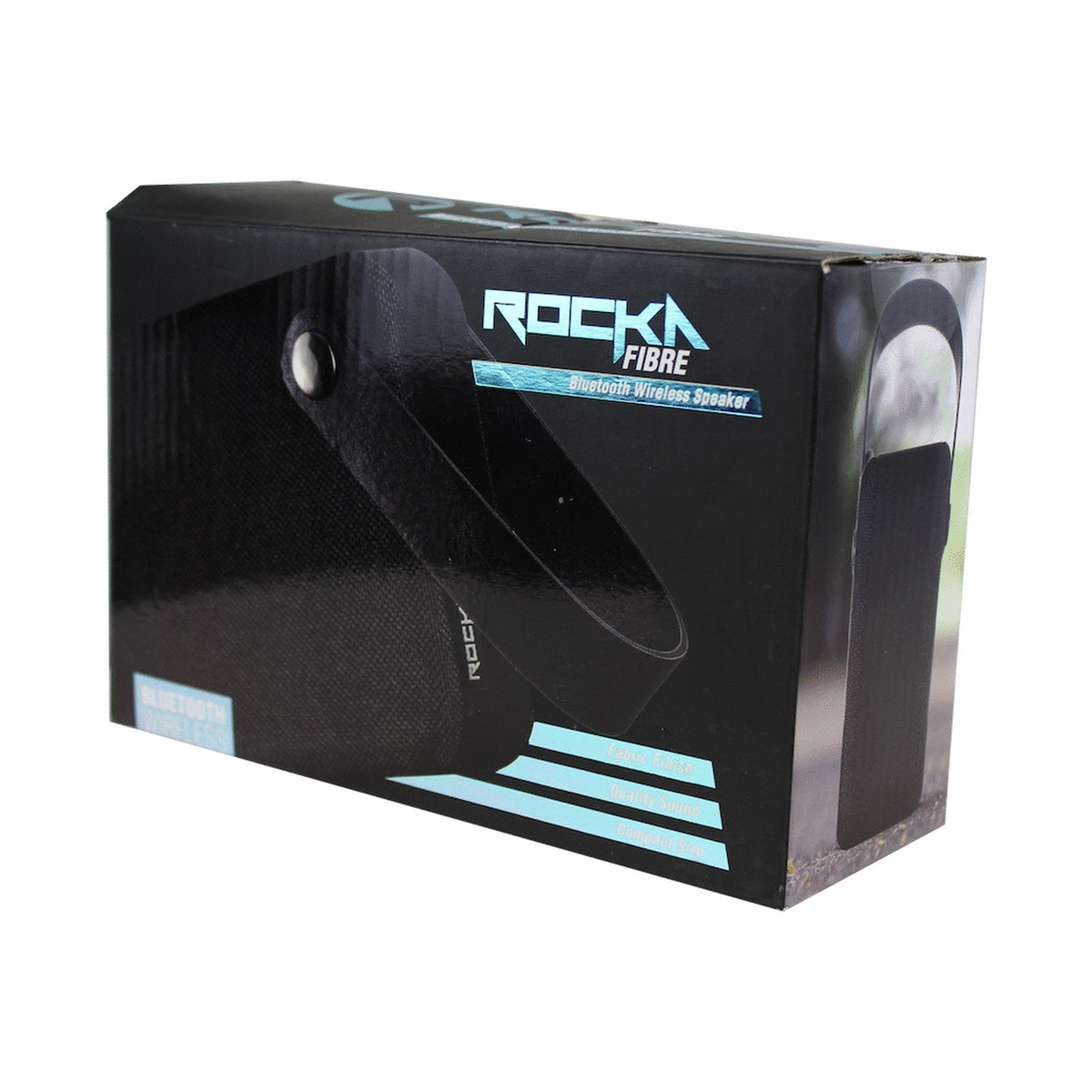 Rocka Fibre Series Bluetooth Speaker with Fabric Trim - Black