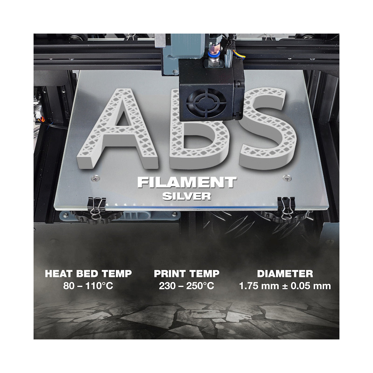 SA Filament ABS Premium Filament 1kg - Silver