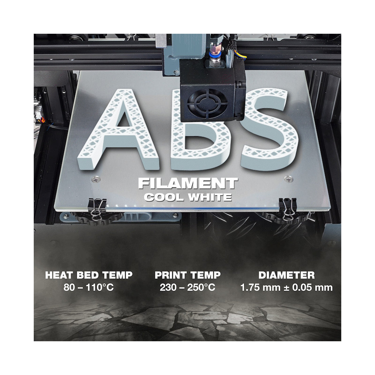 SA Filament ABS Premium Filament 1kg - Cool White