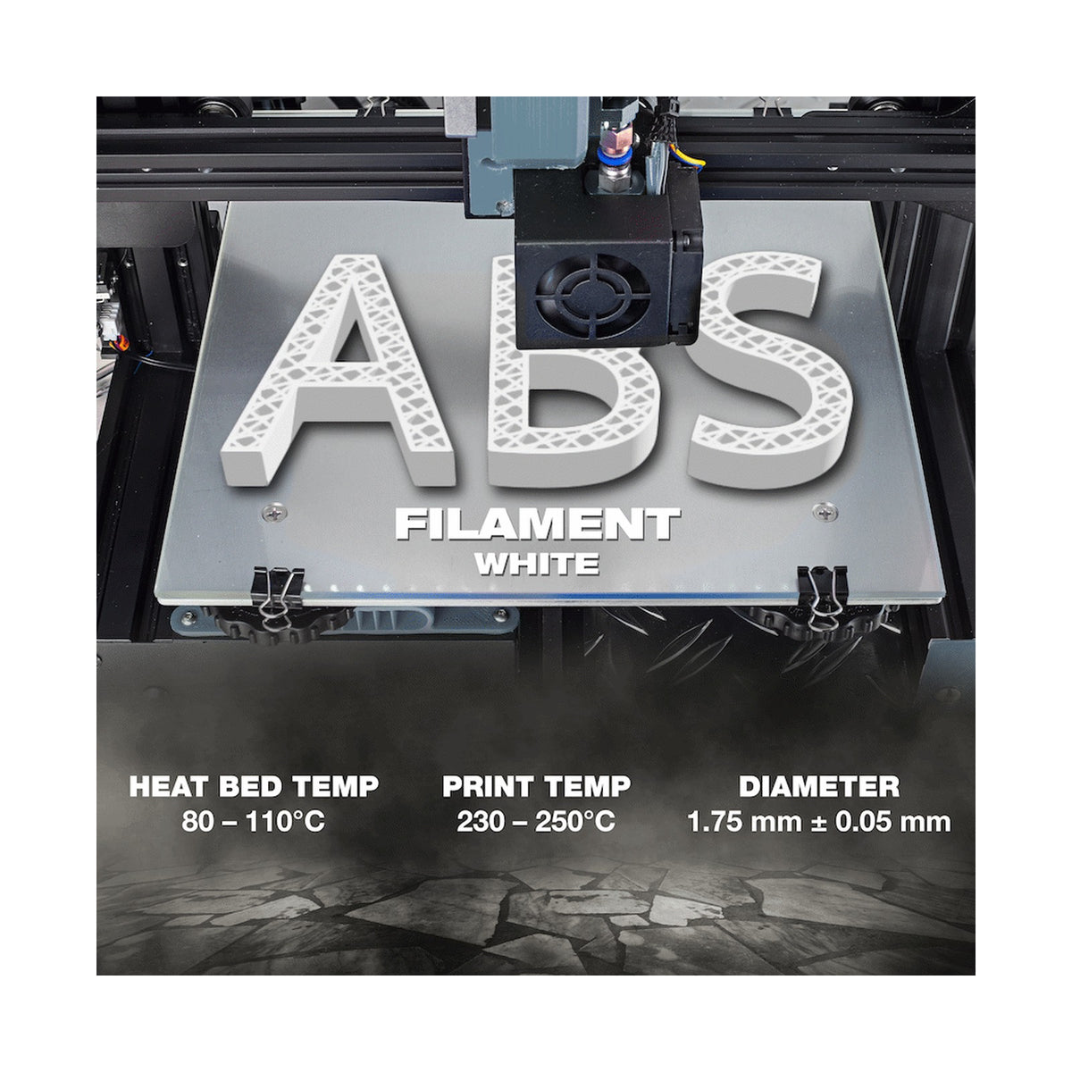 SA Filament ABS Premium Filament 1kg - White