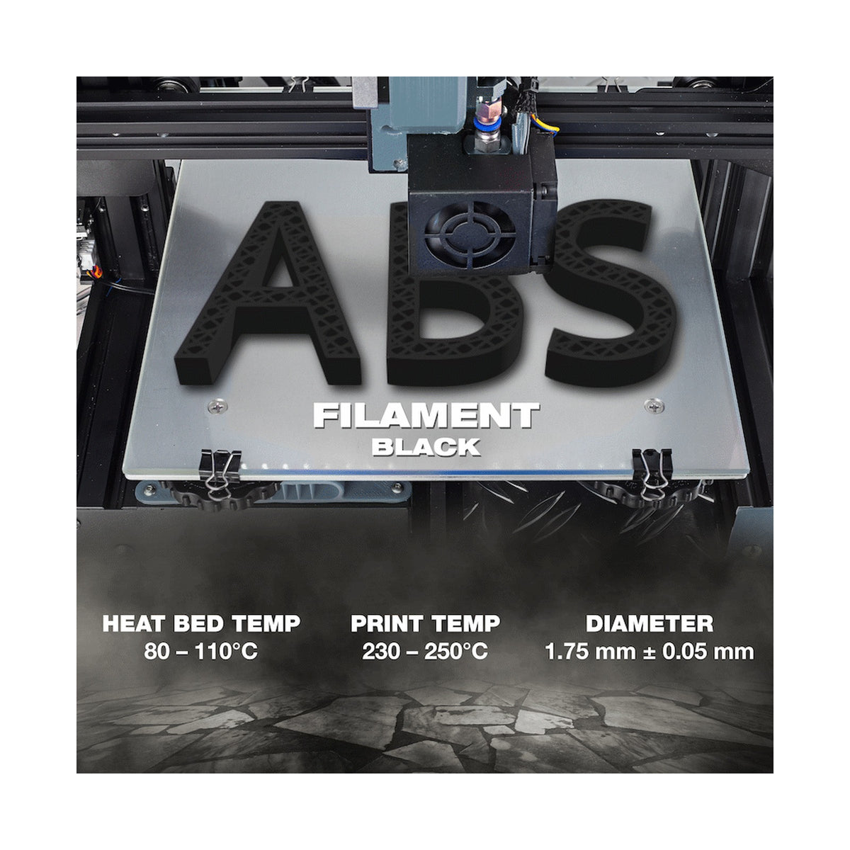 SA Filament ABS Premium Filament 1kg - Black