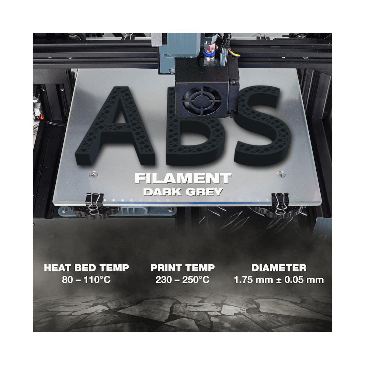 SA Filament ABS Premium Filament 1kg - Dark Grey