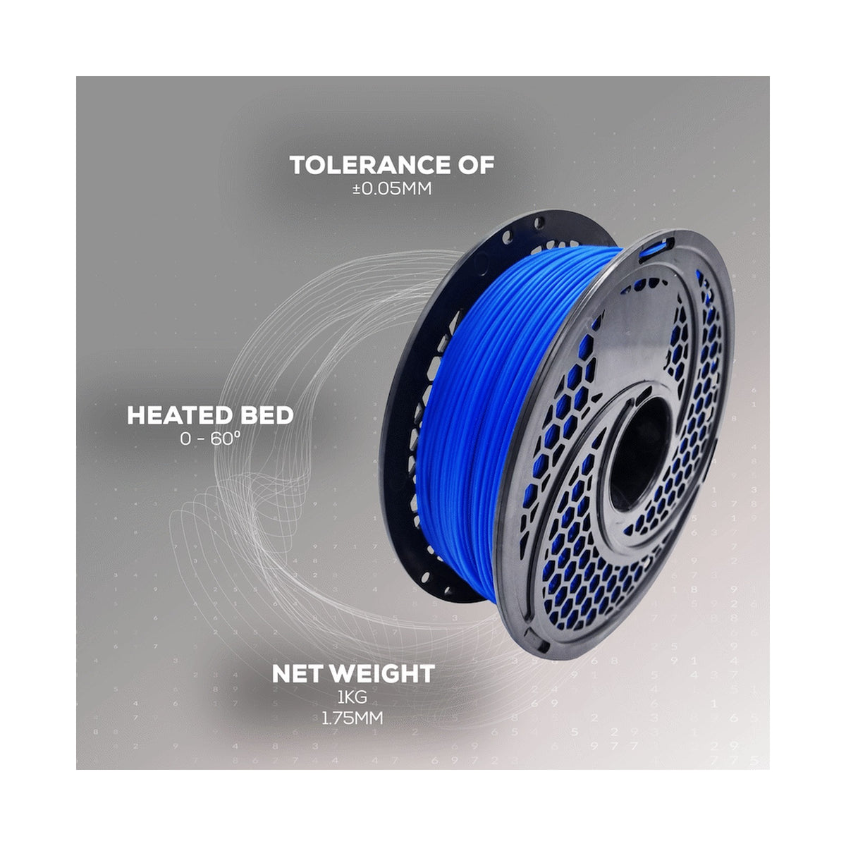 PLA Filament - Blue - 1kg, 1.75mm