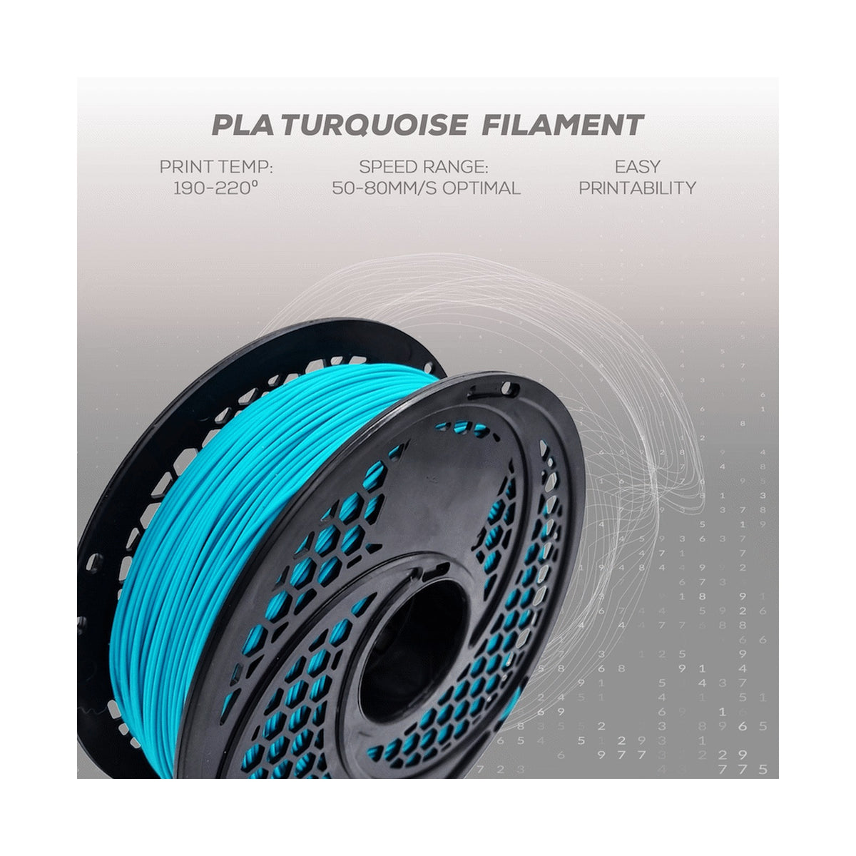 PLA Filament - Turquoise (1kg, 1.75mm)