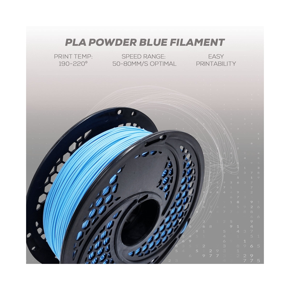 PLA Powder Blue Filament 1kg, 1.75mm