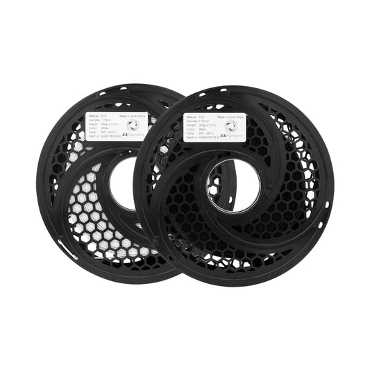 SA Filament 2x 350g PLA Black and White Twin Pack