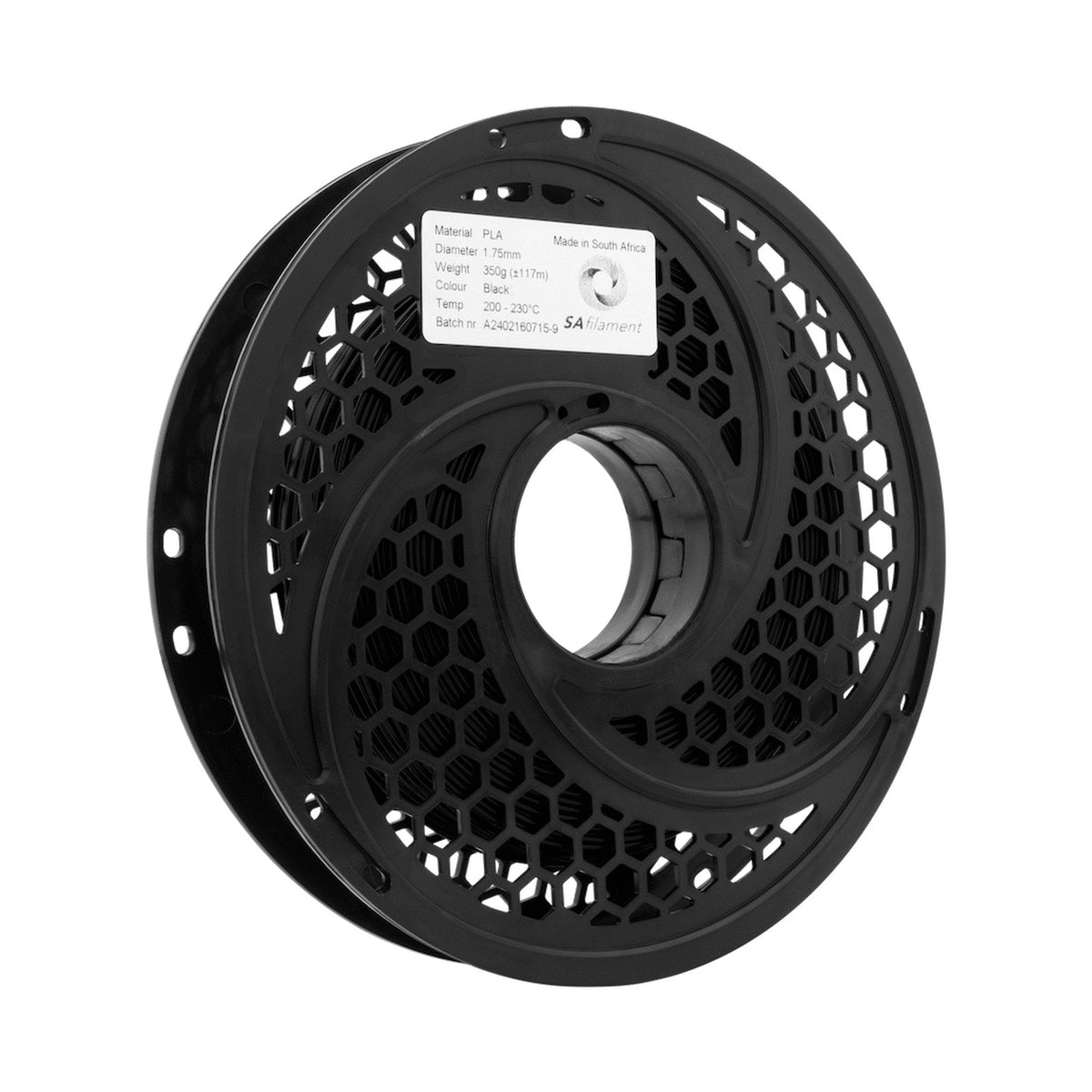SA Filament 2x 350g PLA Black and White Twin Pack