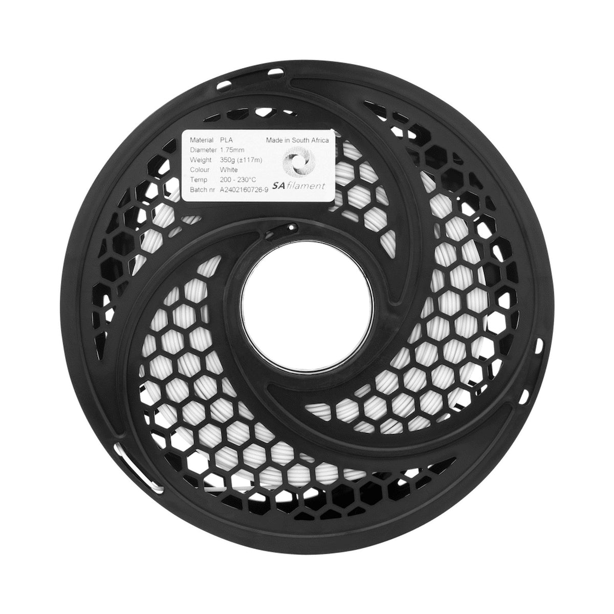 SA Filament 2x 350g PLA Black and White Twin Pack