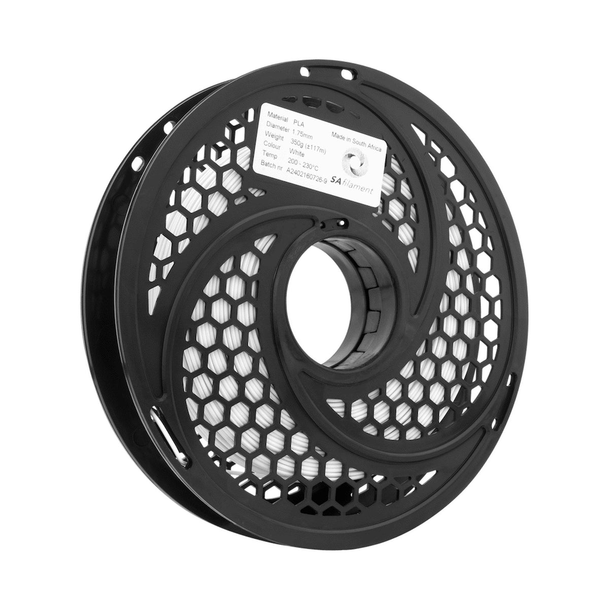 SA Filament 2x 350g PLA Black and White Twin Pack