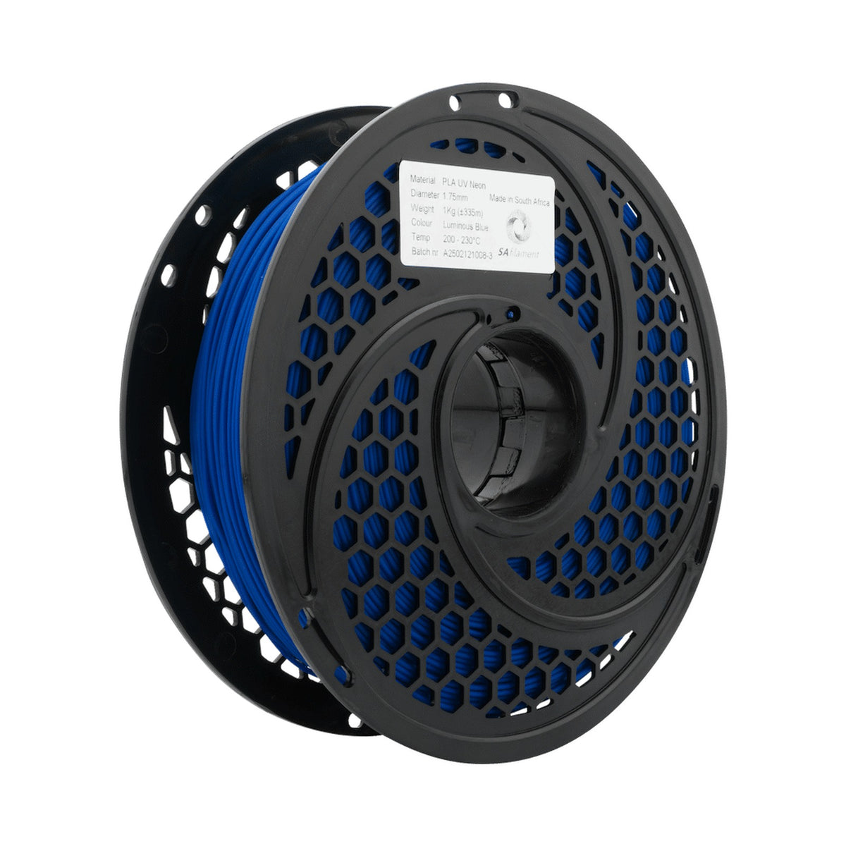 SA Filament PLA UV Neon Filament 1kg - Luminous Blue