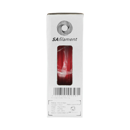 SA Filament PLA UV Neon Filament 1kg -  Fire Red
