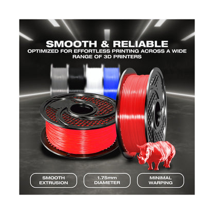 SA Filament PLA UV Neon Filament 1kg -  Fire Red