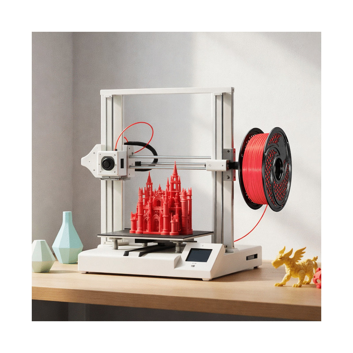 SA Filament PLA UV Neon Filament 1kg -  Fire Red