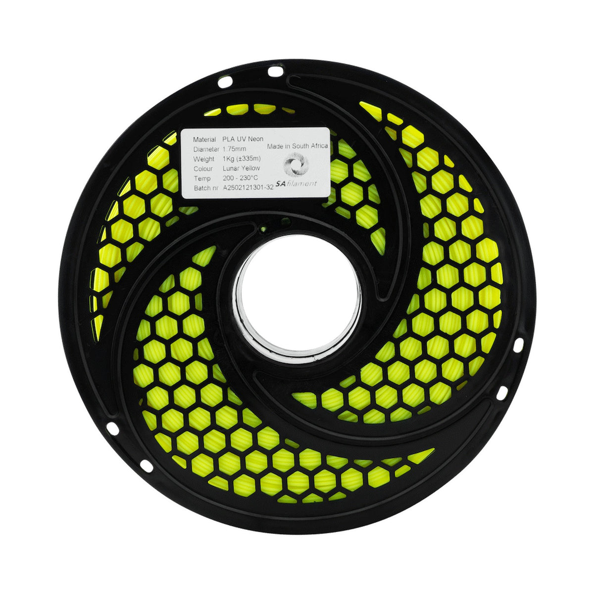 SA Filament PLA UV Neon Filament 1kg -  Lunar Yellow