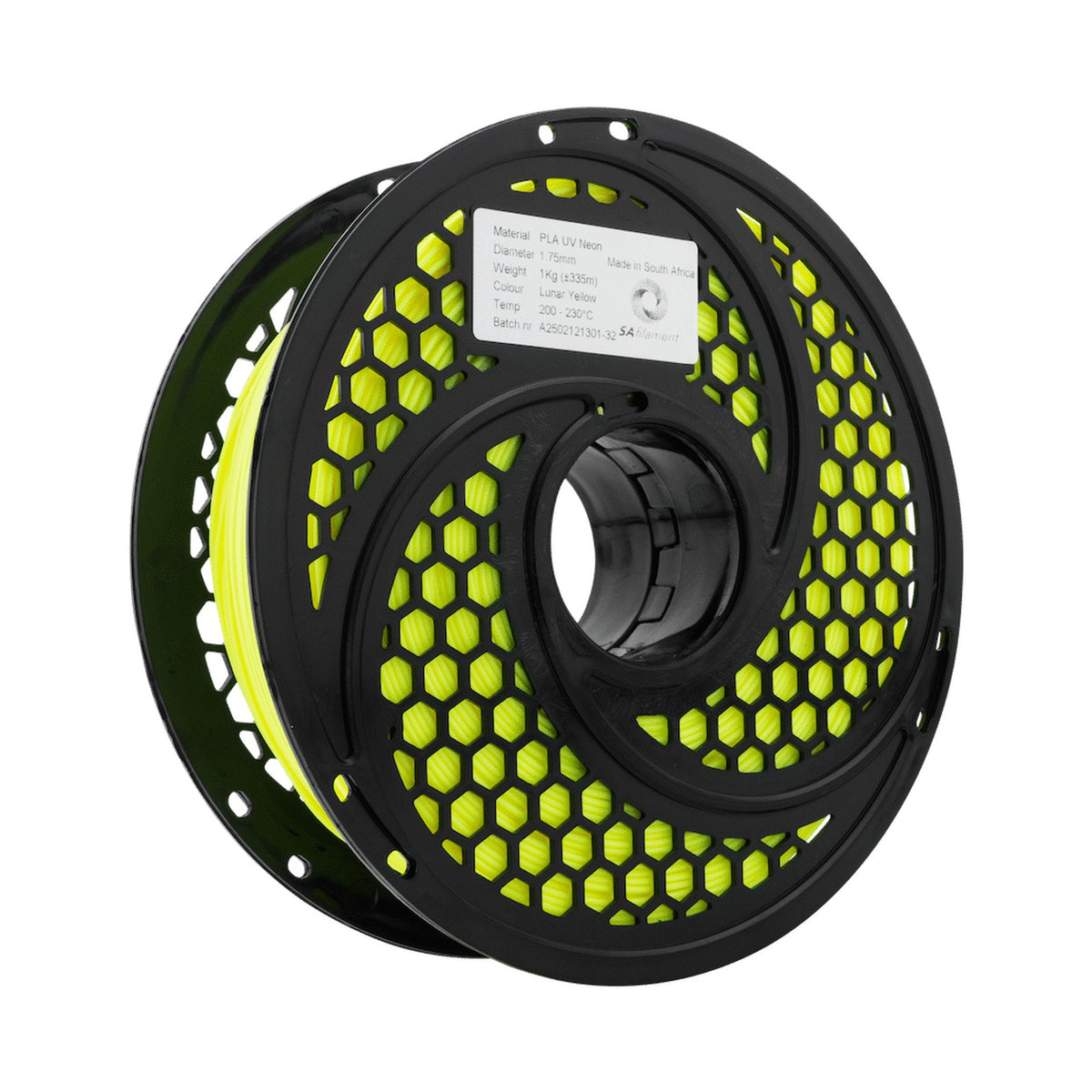 SA Filament PLA UV Neon Filament 1kg -  Lunar Yellow