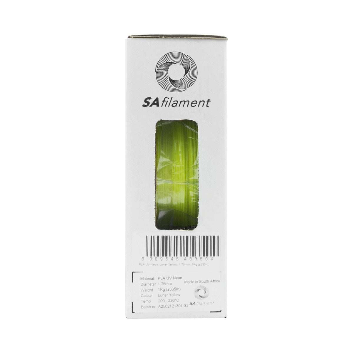 SA Filament PLA UV Neon Filament 1kg -  Lunar Yellow