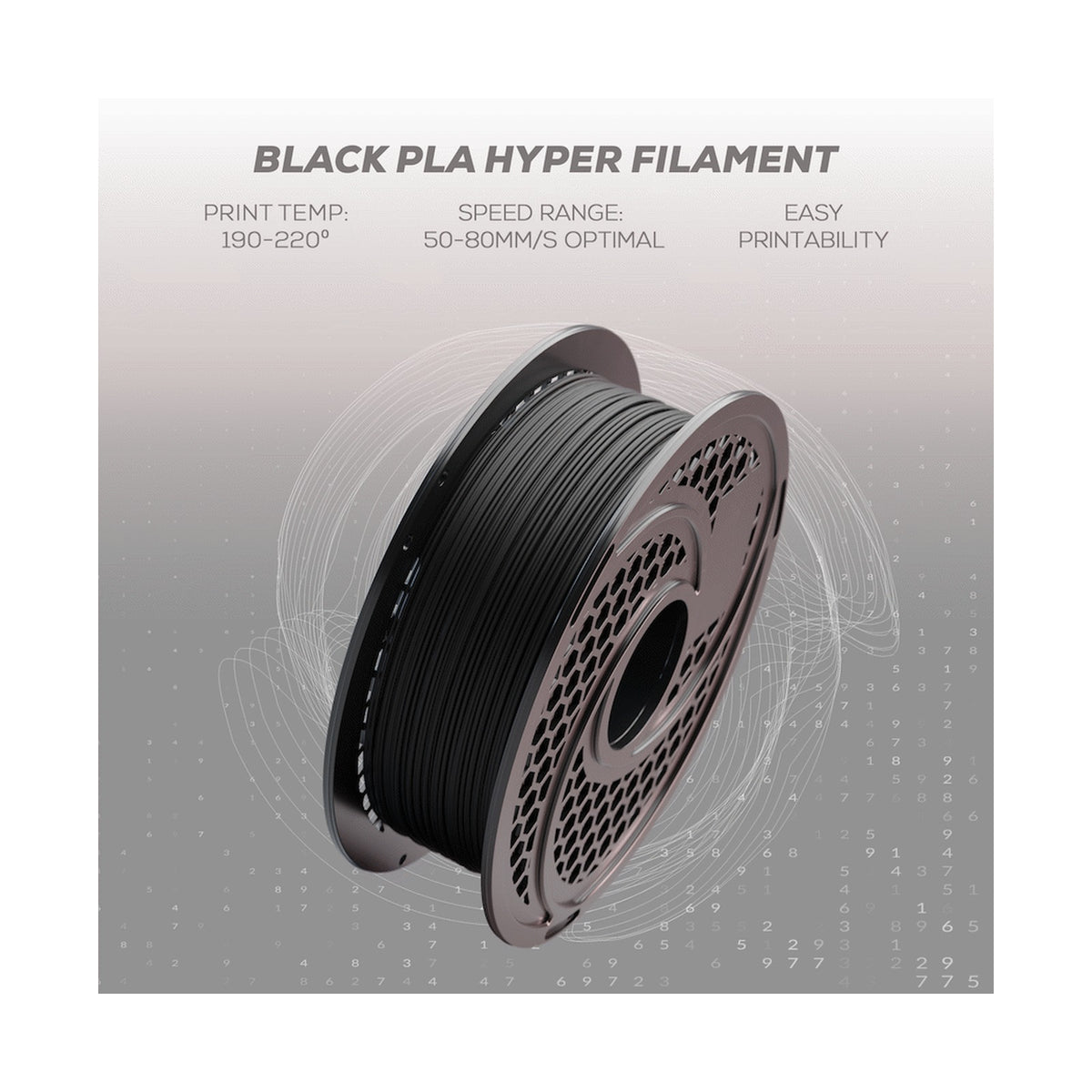SA Filament PLA Hyper Filament 1kg - Black