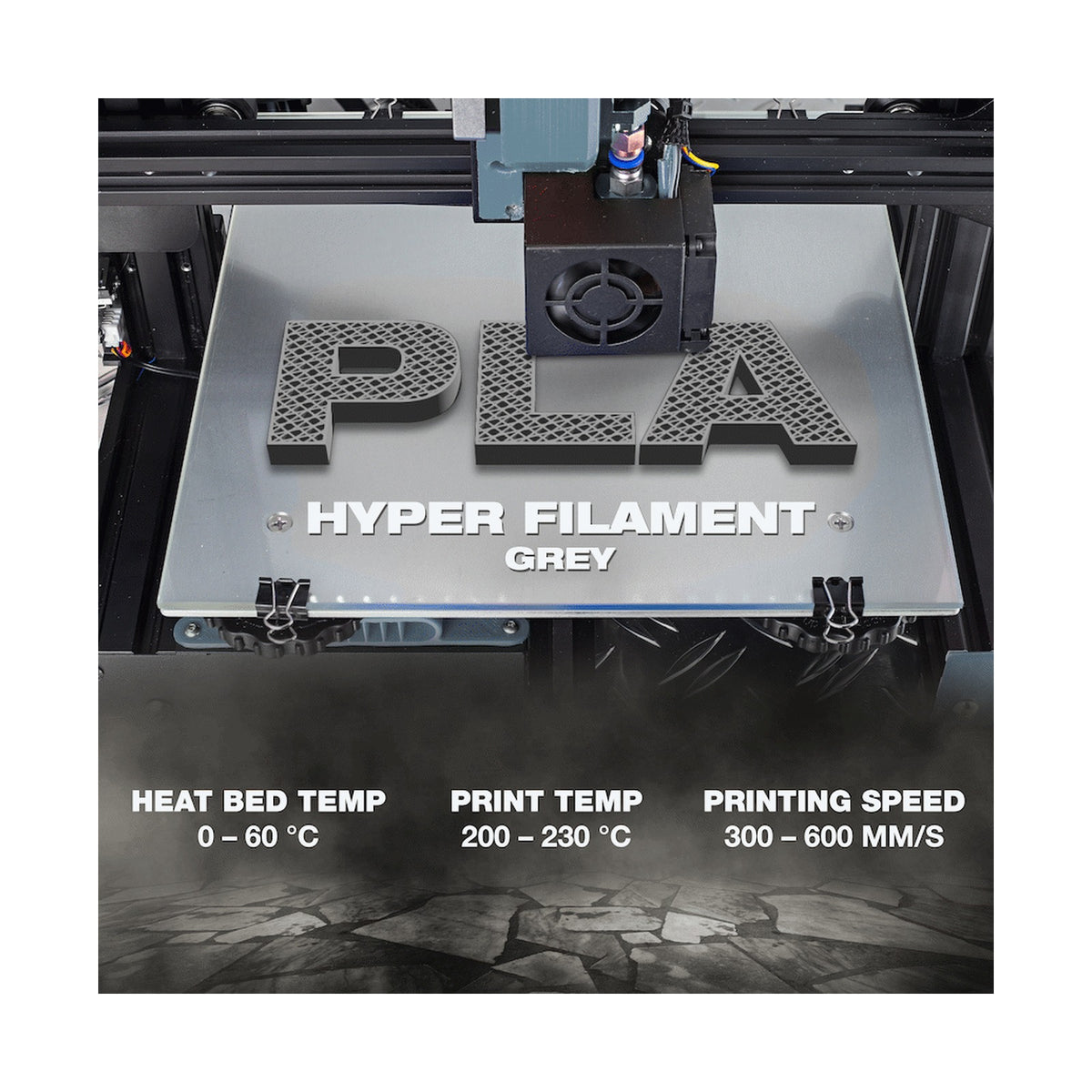 SA Filament PLA Hyper Filament 1kg - Grey