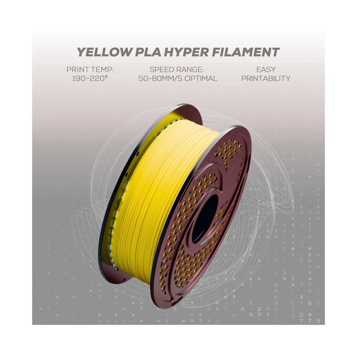 SA Filament PLA Hyper Filament 1kg - Yellow