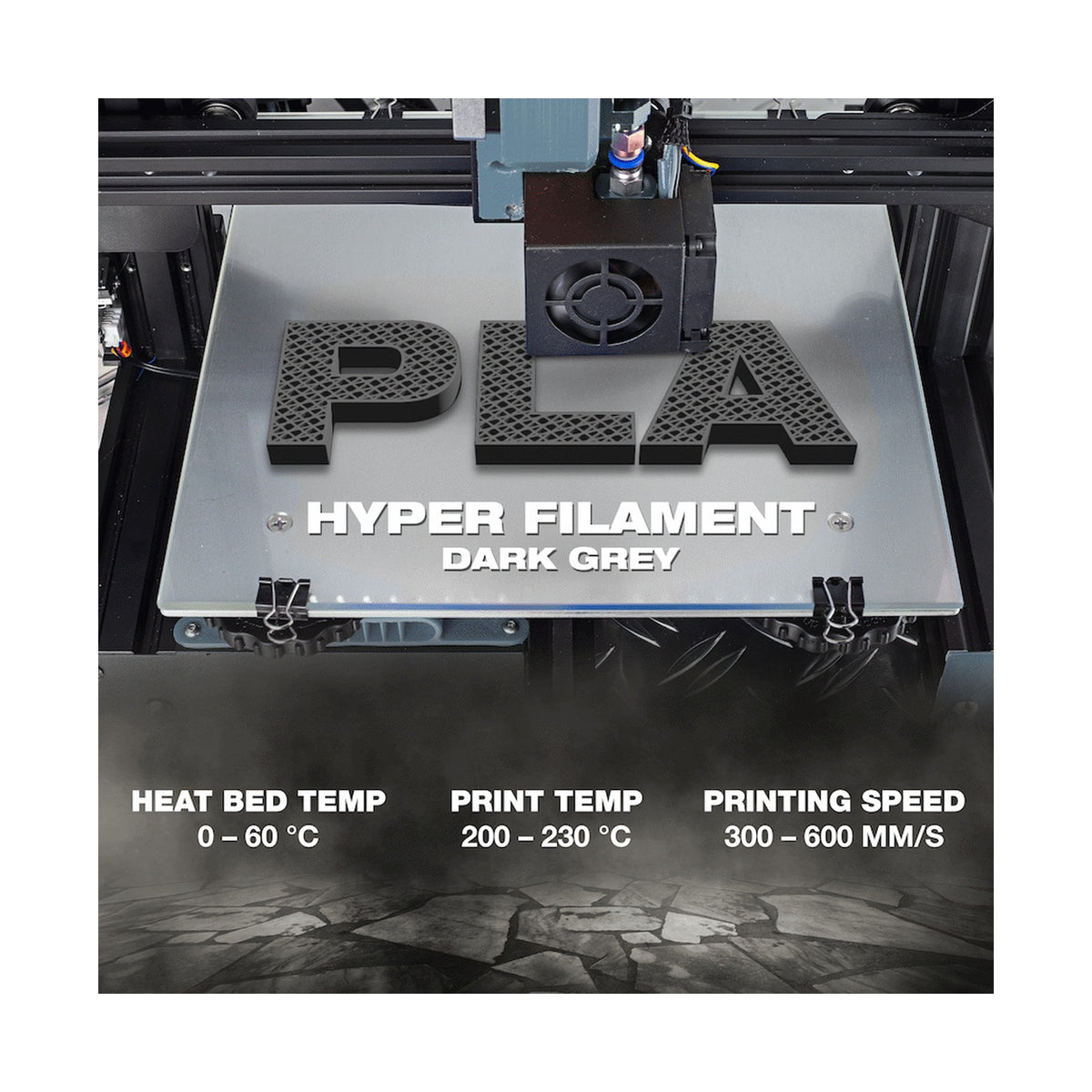 SA Filament PLA Hyper Filament 1kg - Dark Grey