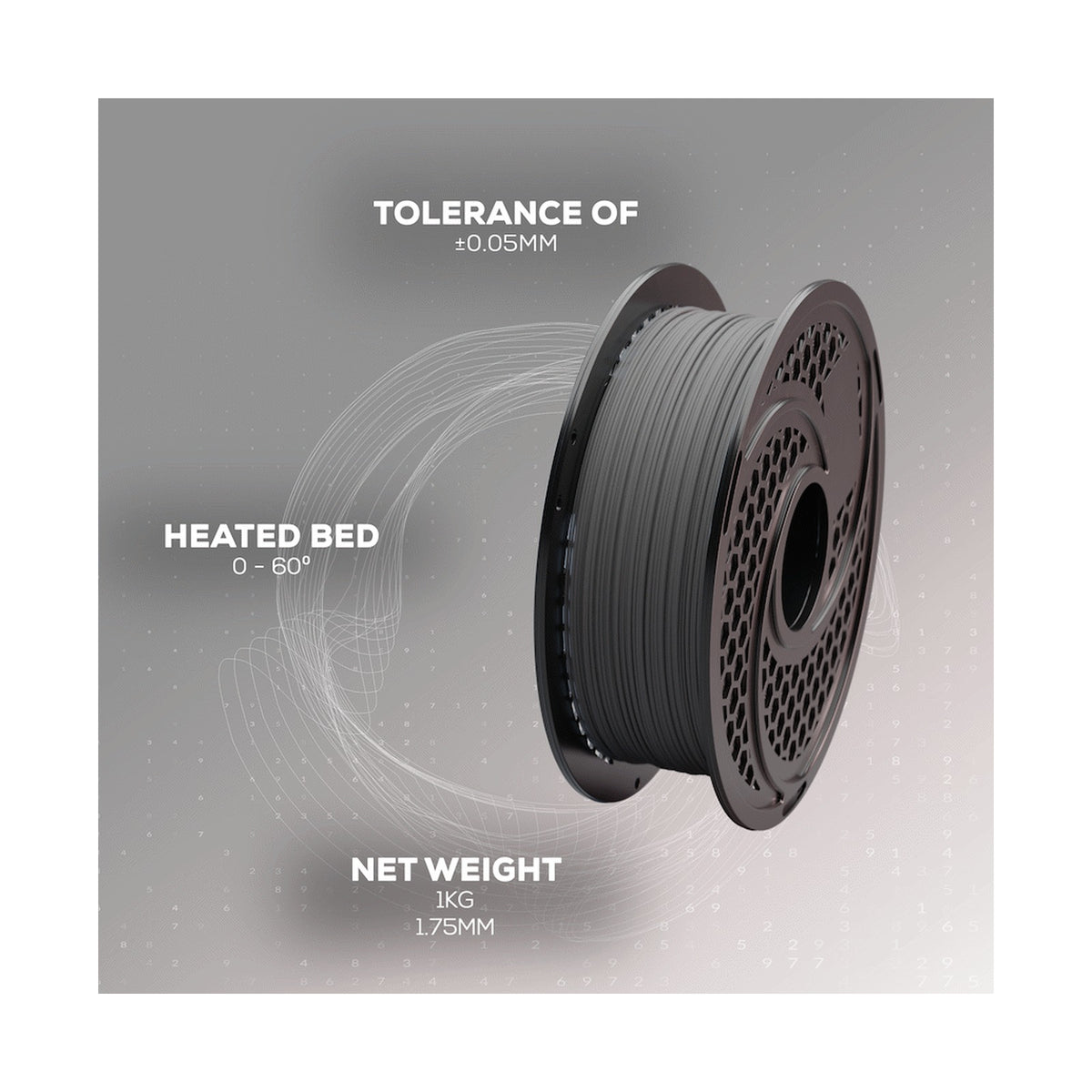 SA Filament PLA Hyper Filament 1kg - Dark Grey