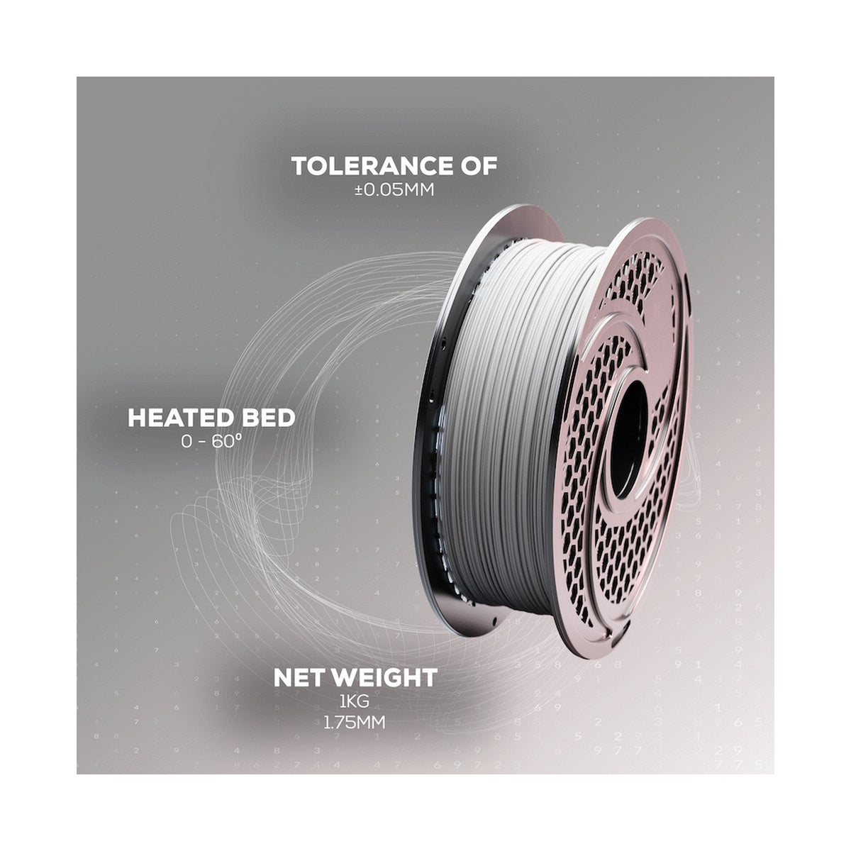 SA Filament PLA Hyper Filament 1kg - Light Grey