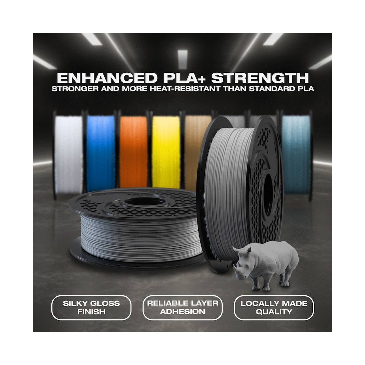 SA Filament Silk PLA Plus Gloss Filament 1kg - Grey