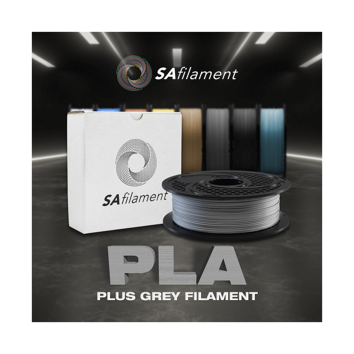 SA Filament Silk PLA Plus Gloss Filament 1kg - Grey