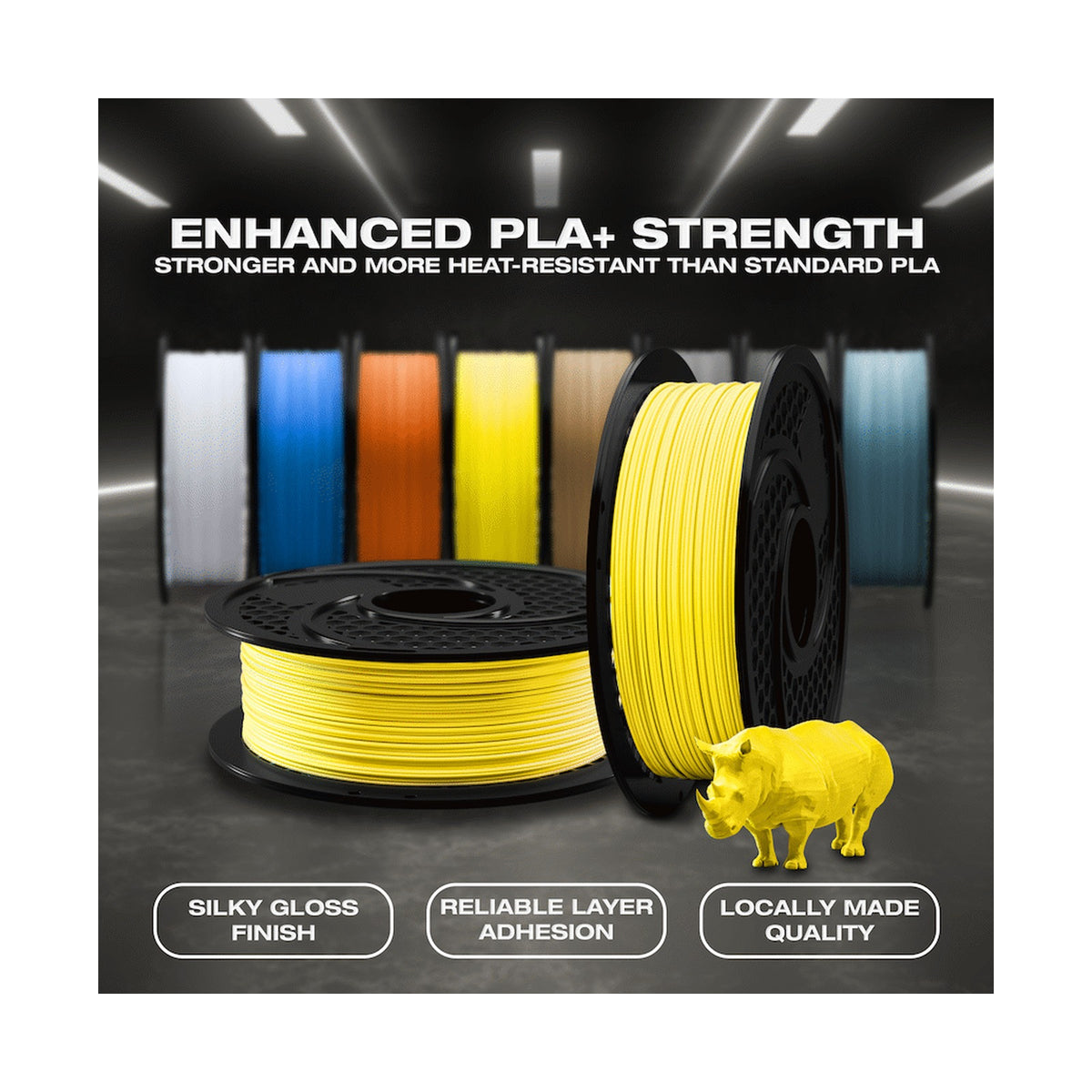 SA Filament Silk PLA Plus Filament 1kg - Yellow