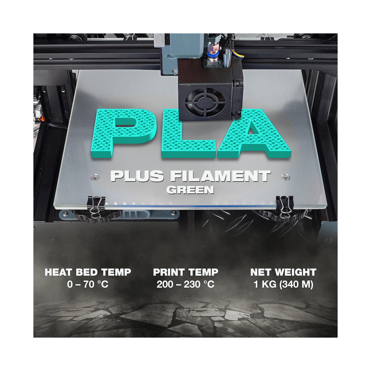 SA Filament Silk PLA Plus Chrome Filament 1kg - Green