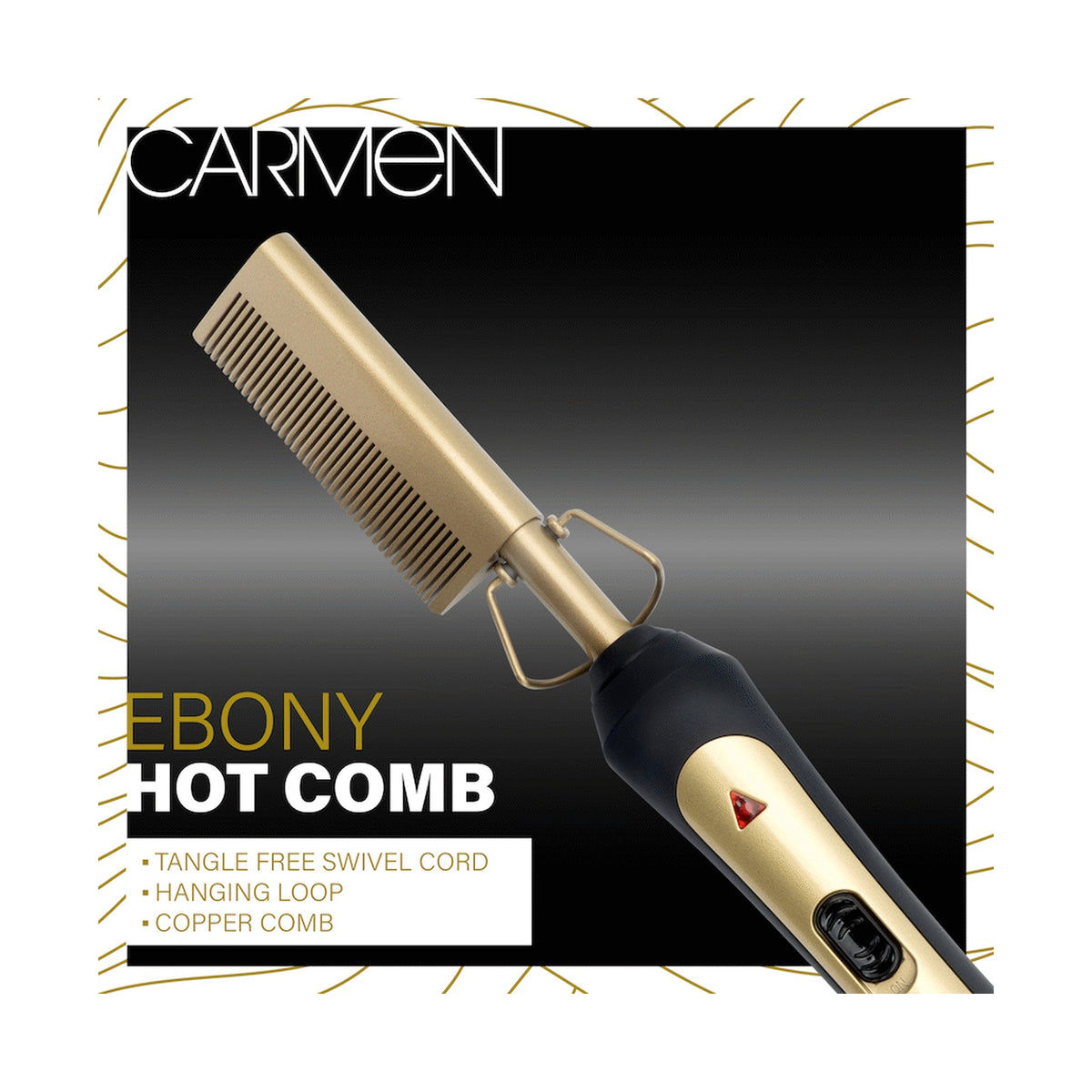 Carmen Hot Comb - Ebony
