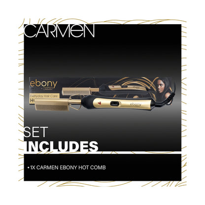 Carmen Hot Comb - Ebony
