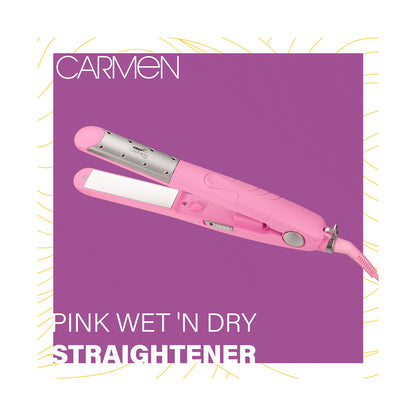 Carmen Pink Wet 'n Dry Straightener - Pink