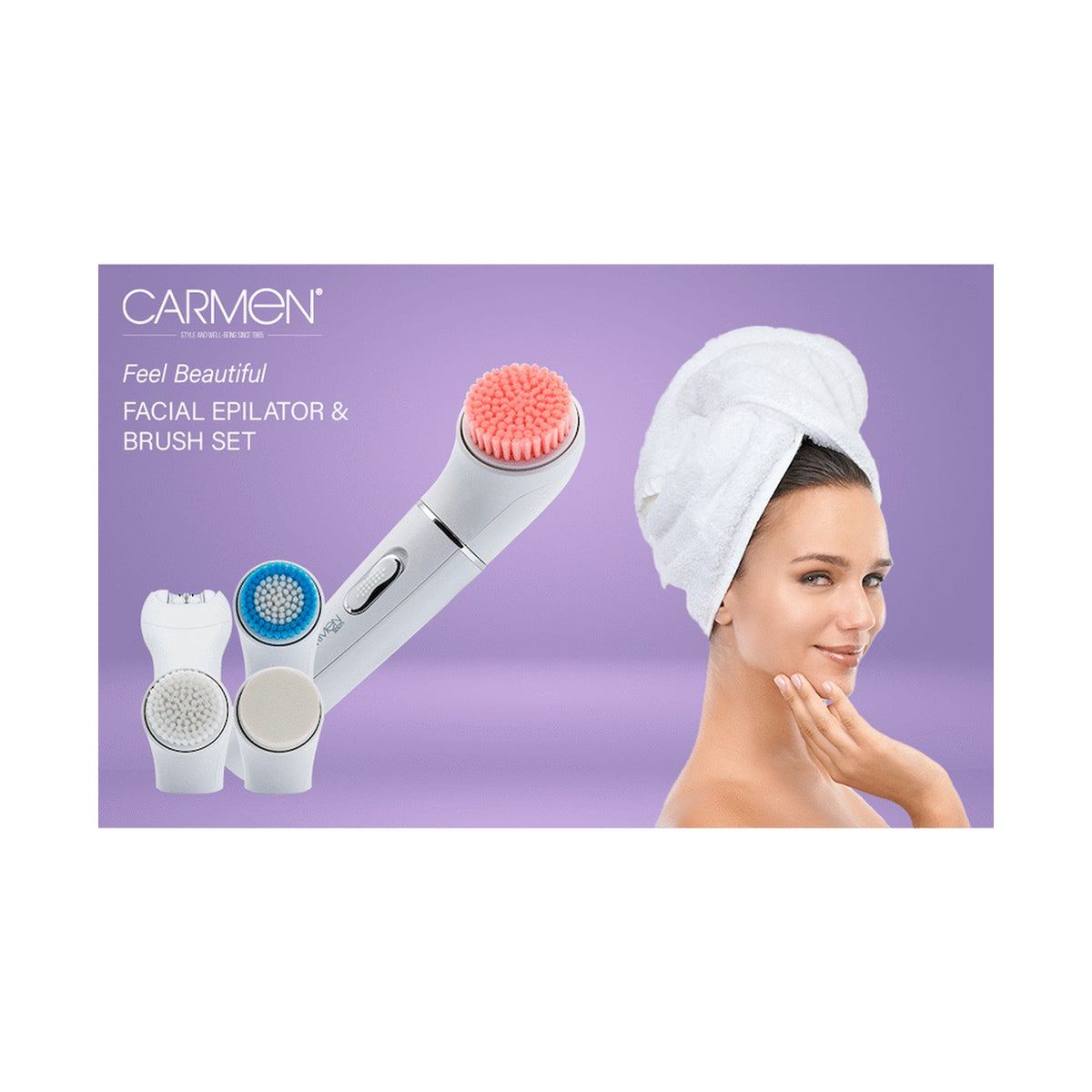 1590 - Carmen Facial Epilator & Brush Set