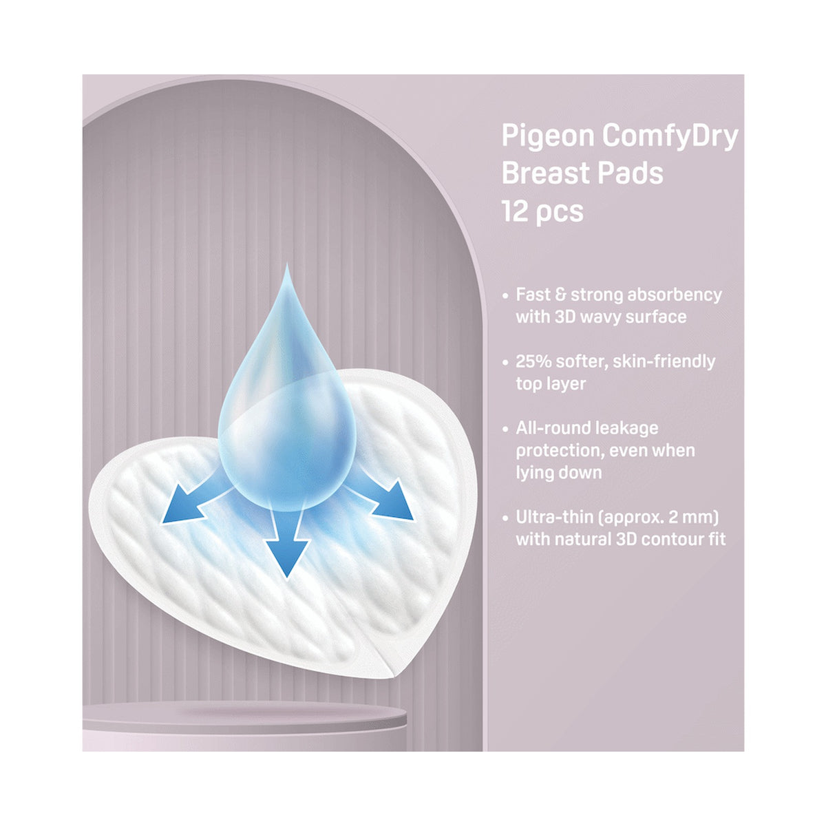 Pigeon Comfydry Breast Pads 12 pcs