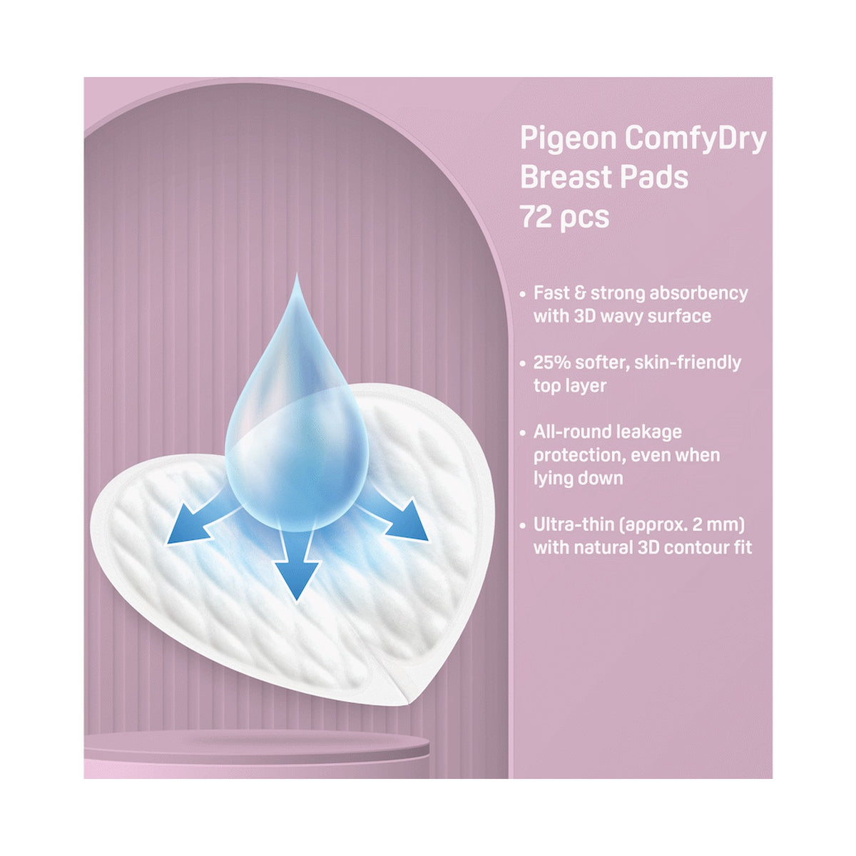 Pigeon Comfydry Breast Pads 72 pcs