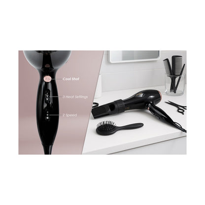 Carmen Power Comb Hairdryer 2000w - Ebony