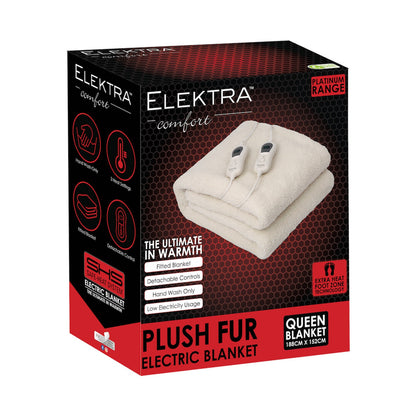 Elektra Comfort Electric Blanket - Queen - Fur
