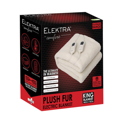Elektra Comfort Electric Blanket - King - Fur