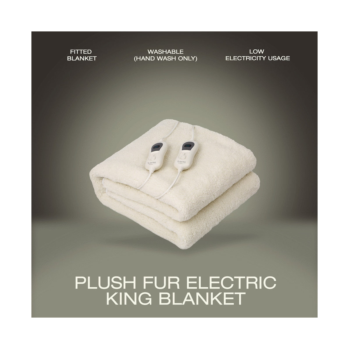 Elektra Comfort Electric Blanket - King - Fur